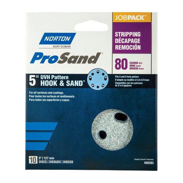 Norton Abrasives 8 Hole, Ceramic Alumina, 80 Grit, Coated Type 07660768363 - main